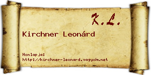 Kirchner Leonárd névjegykártya